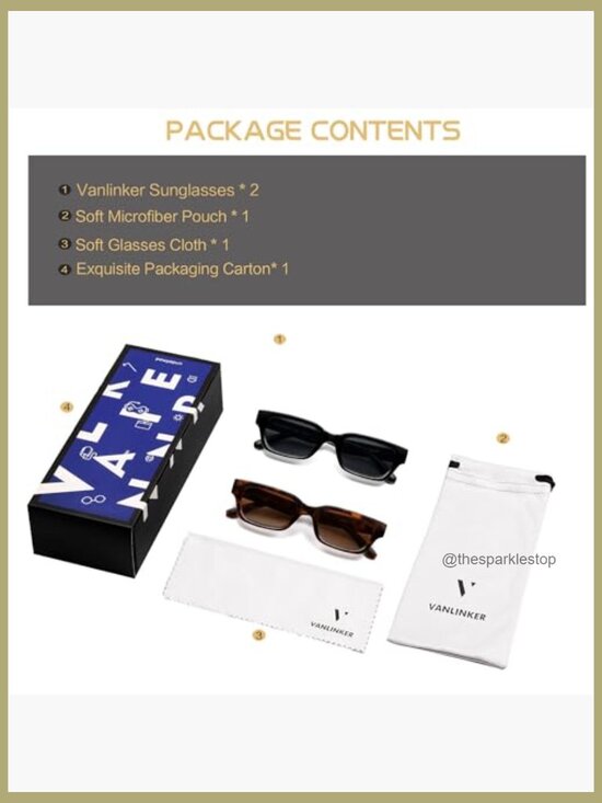 Polarized Square Cat Eye Sunglasses for Women Retro Vintage Shades main image 6